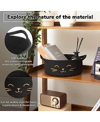 Gnuadz Woven Cotton Rope Storage Basket Laundry Organizer