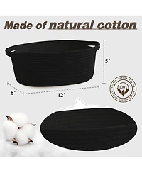 Gnuadz Woven Basket Gift Storage Rope Handles