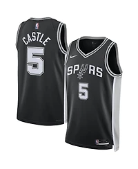 Nike Men's and Women's Stephon Castle Black San Antonio Spurs Swingman Icon Edition Jersey