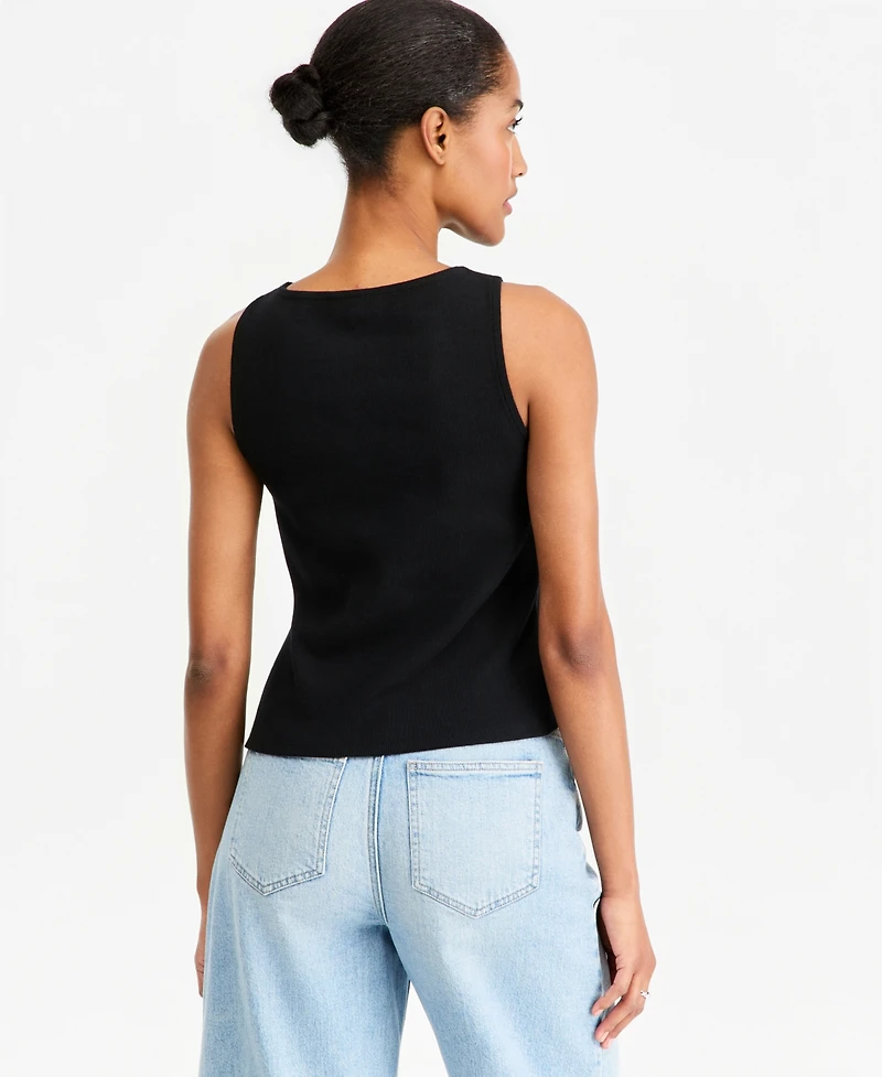 On 34th Women's Boatneck Side Button Tank, Macy's Exclusive