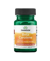 Swanson BetaCarotene Vitamin A Supplement Promoting Immune Health, Eye and Skin Health Natural Wellness Formula (250 Softgels, 3000mcg Each)