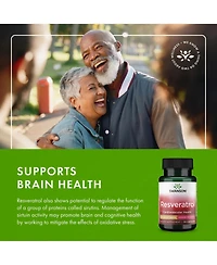 Swanson Resveratrol Higher Potency 250 Milligrams 30 Capsules(1 Pack)