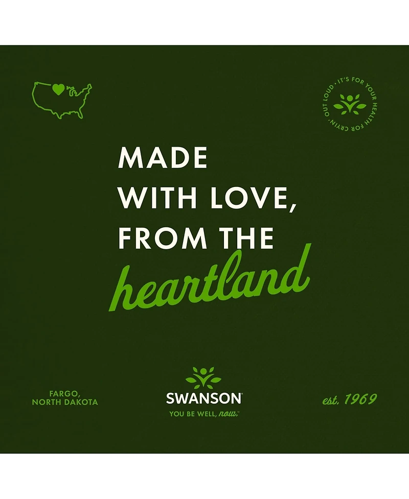 Swanson Ovarian Glandular Supplement Women's Glandular Health and Balance Support Premium Bovine Tissue 60 Capsules, 250mg Each