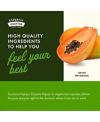 Swanson Papain Papaya Enzyme 100 Milligrams 90 Veg Capsules