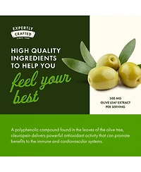Swanson Olive Leaf Extract Capsules with 20% Oleuropein (120 Capsules, 500mg Each)