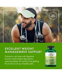 Swanson Prebiotic Capsules, Friendly Flora and Digestive Health, Prebiotic Fiber for Gut and Immune Support, 750 mg, 120 Veggie Capsules, 1 Pack