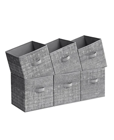 Gnuadz 6Pieces Storage Cubes Fabric Bins Closet Organizers Foldable