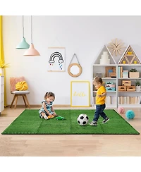 Sorbus 24 Piece 24 x 24 in. Interlocking Floor Mat Grass