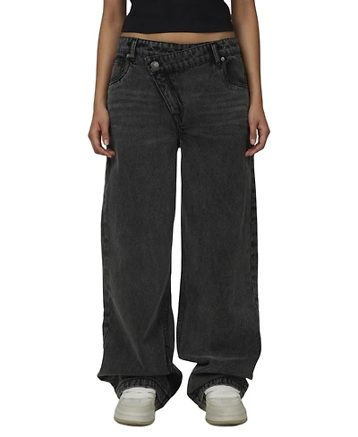 Good For Nothing Women's Baggy Vintage Wash Denim Jeans