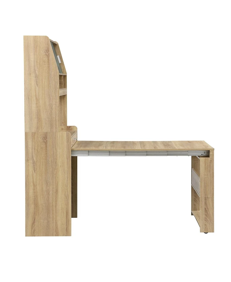 Streamdale Furniture Multifunctional Buffet Hutch with Foldable Dining Table