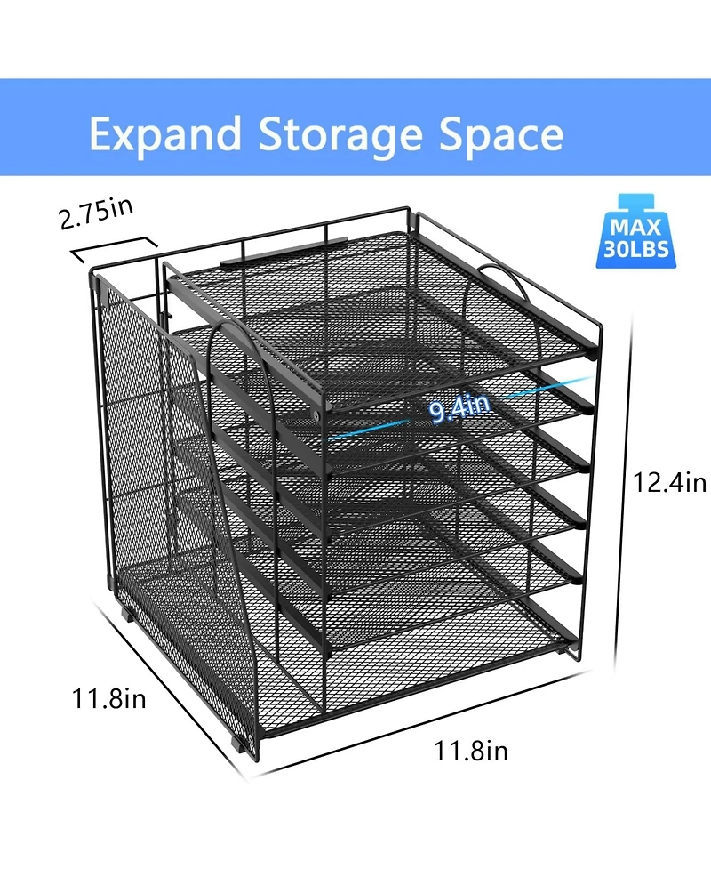 Gnuadz 6-Tier Paper Organizer Magazine Holder Desk File Storage