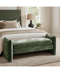 Hulala Home Ella Modern Chenille Fabric Upholstered Bench