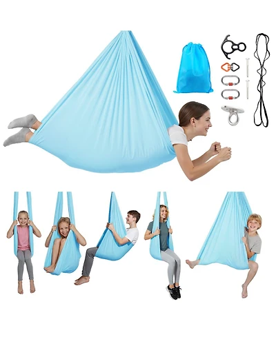 Mecale Aerial Yoga Hammock Swing 300 lbs Nylon for Parent and Child