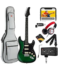 Best Choice Products Beginner Electric Guitar Kit w/ Headphone Amp, Padded Gig-Bag, Headphones