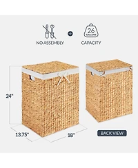 Best Choice Products Laundry Hamper w/ Lid, Handwoven Laundry Basket, w/ Removable Liner and Built-in Handles