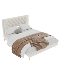 Lucky One Velvet upholstered bed
