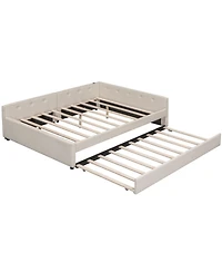 Lucky One Upholstered Platform Bed with Usb and Trundle