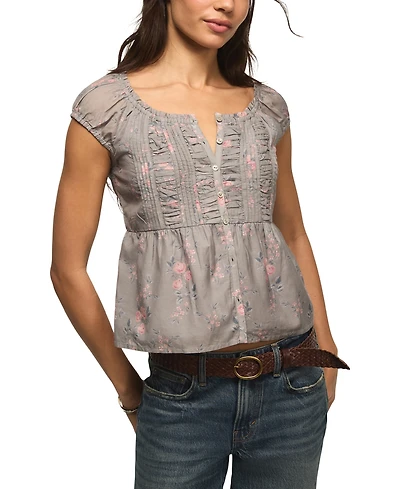 Lucky Brand Women's Floral Print Top