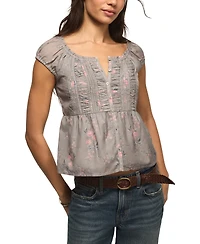 Lucky Brand Women's Floral Print Top