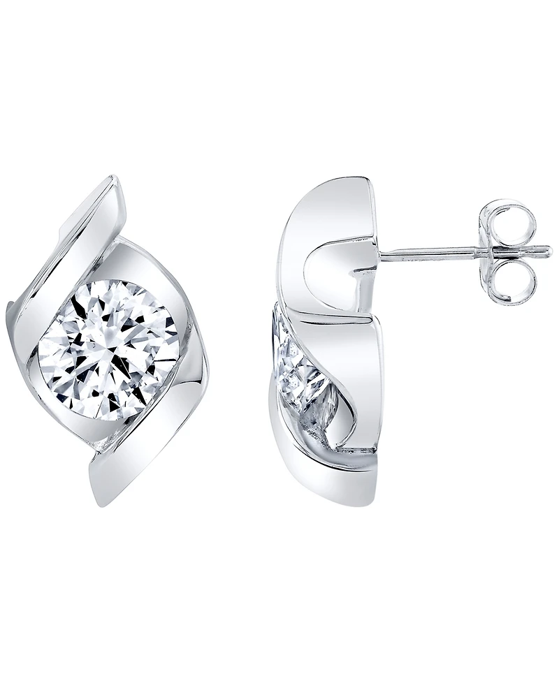 Macy's Certified Lab Grown Diamond Stud Earrings (3 ct. t.w.) in 14k White Gold (Also Available in 14k Yellow Gold)
