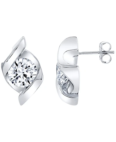 Macy's Certified Lab Grown Diamond Stud Earrings (3 ct. t.w.) in 14k White Gold (Also Available in 14k Yellow Gold)