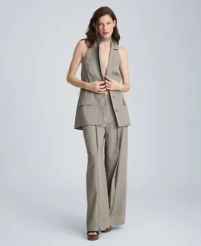 Kenneth Cole Women's High-Rise Pleated Wide-Leg Pants