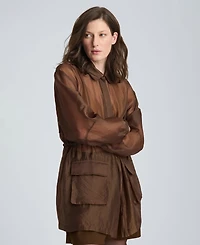 Kenneth Cole Women's Collared Neck Shacket