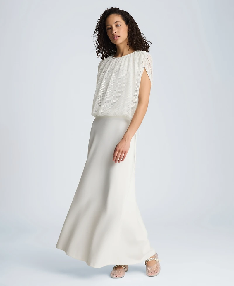 Kenneth Cole Women's Pull-On Bias Flared Maxi Skirt