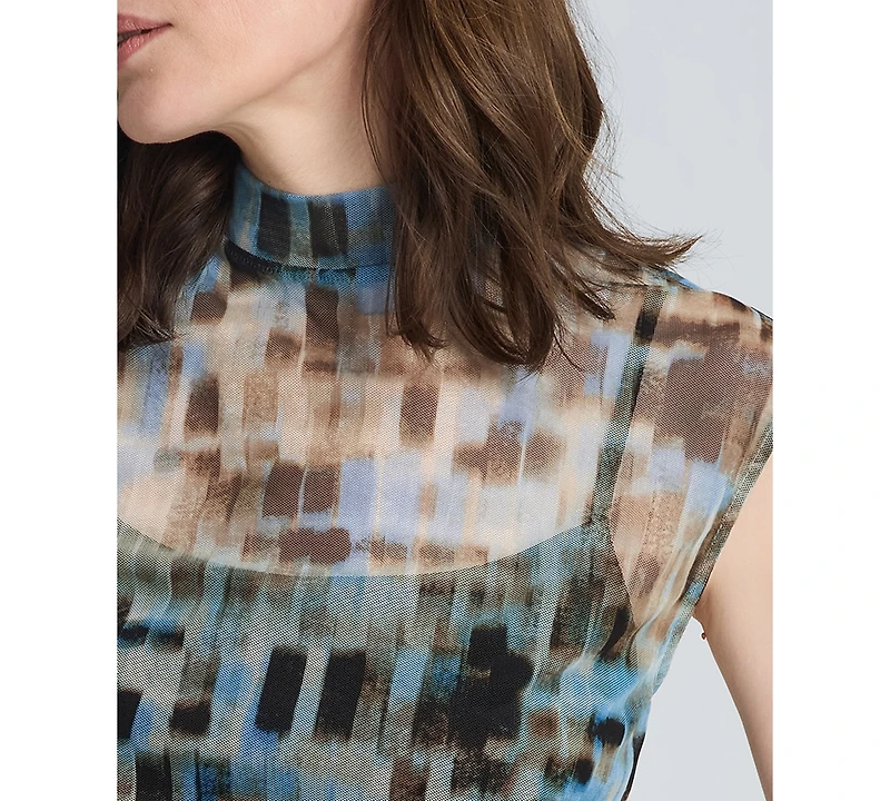 Kenneth Cole Women's Mock Neck Tank Top