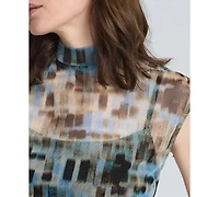 Kenneth Cole Women's Mock Neck Tank Top