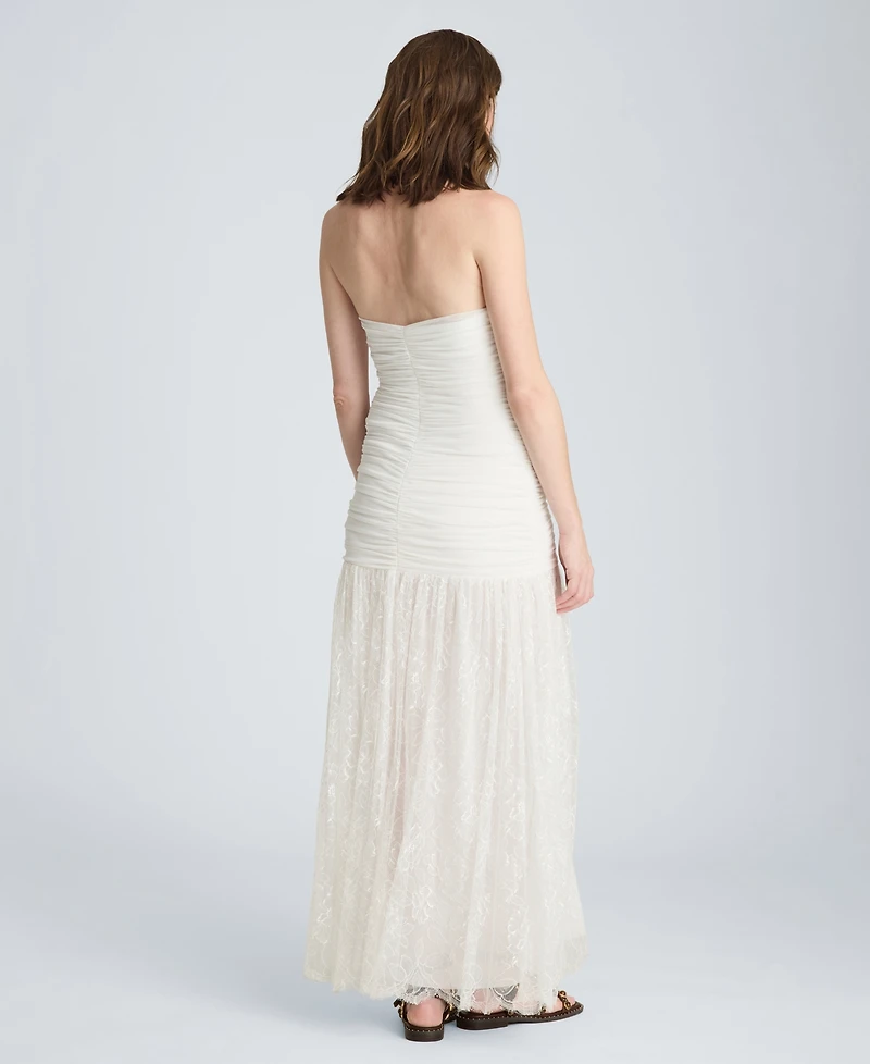 Kenneth Cole Women's Strapless Mesh Maxi Dress
