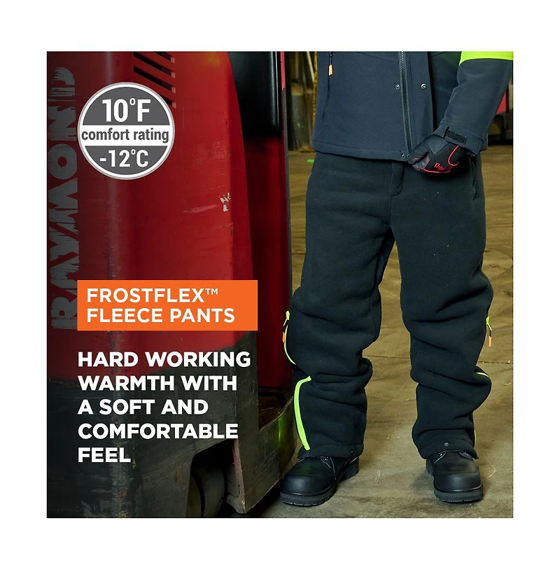 RefrigiWear Men's FrostFlex Fleece Pants - 10°F Cold Protection, Durable and Comfortable Workwear