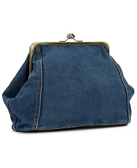 Patricia Nash Vivienne Medium Denim Frame Clutch Handbag