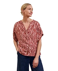 Celtic & Co. Women's Printed Drop Shoulder Top