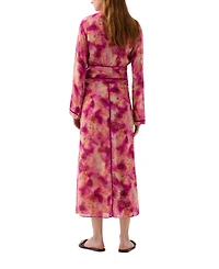 Scalpers Women's Tie Velvet Print Skirt