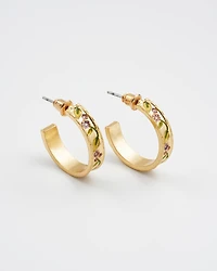 Fable England Blackberry Bramble Gold Hoop Earrings
