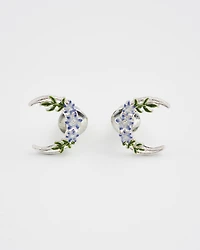 Fable England Nightshade Moon Silver Stud Earrings