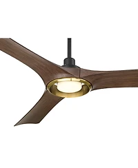 Casa Vieja 56" Ethos Indoor Outdoor Ceiling Fan 3 Blade Led Light Remote control