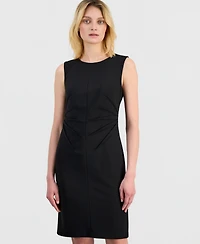 Anne Klein Women's Round-Neck Scuba Crepe Sheath Dress