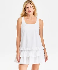 On 34th Women's Scoop-Neck Sleeveless Tiered-Ruffle-Hem Dress, Macy's Exclusive