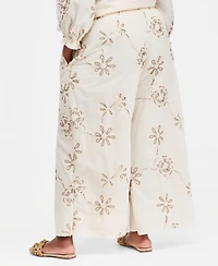 Vince Camuto Plus Size Mid-Rise Wide-Leg Elastic Waist Pants