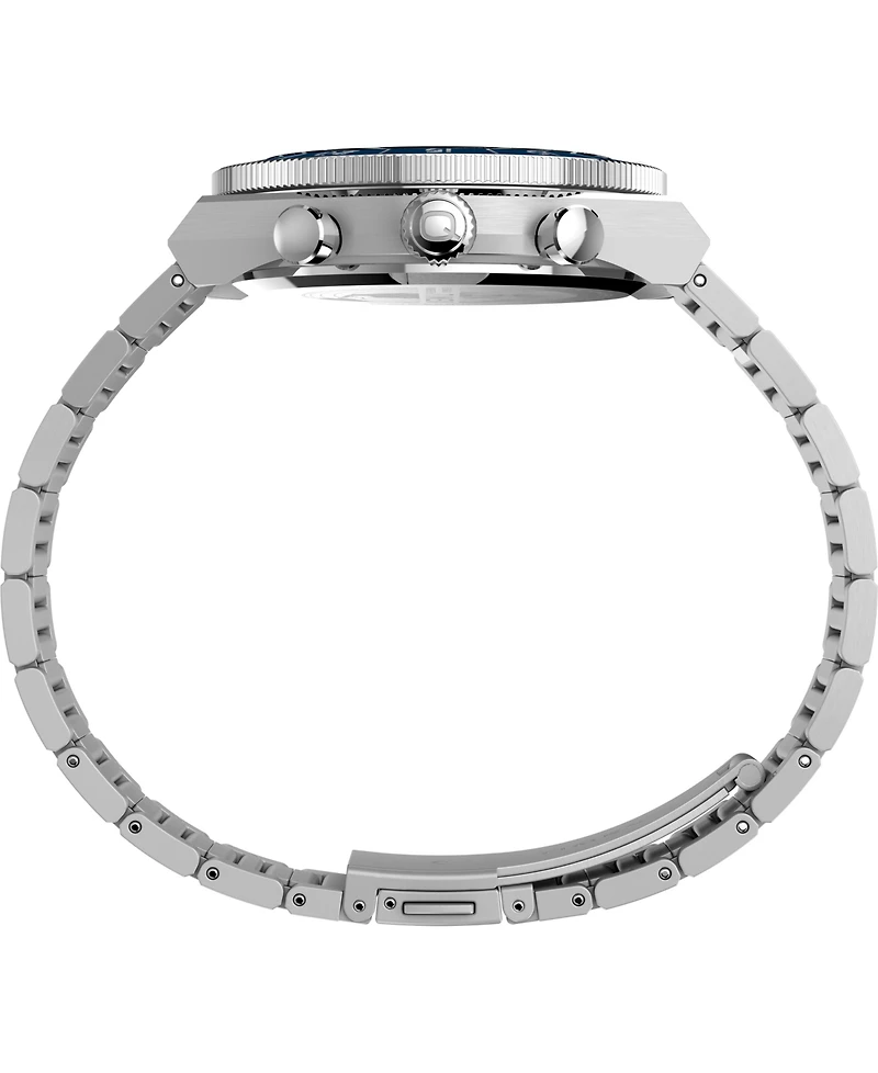 Timex Men's Quartz Chronograph Silver-Tone Stainless Steel Watch 40mm