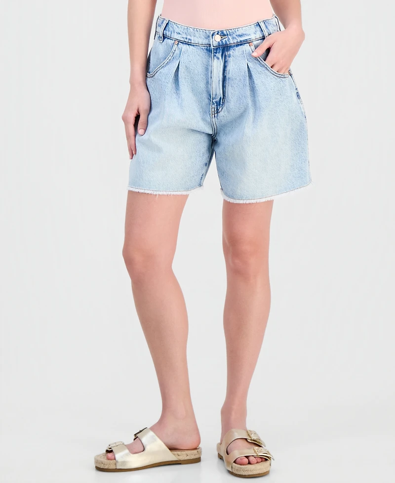 And Now This Women's Pleated Denim Shorts, Macy's Exclusive