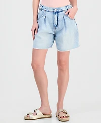 And Now This Women's Pleated Denim Shorts, Macy's Exclusive