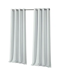 Kate Aurora 2 Piece Soft Cloud Grommet Top Blackout Curtain Panels