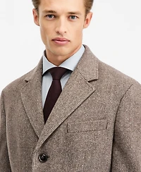Ted by Baker Men's Modern-Fit Peerless Taupe Mix Melange Overcoats