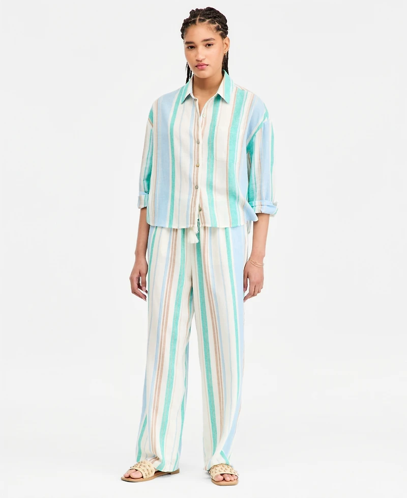 Liverpool Los Angeles Women's Long-Sleeve Relaxed Button-Down Shirt