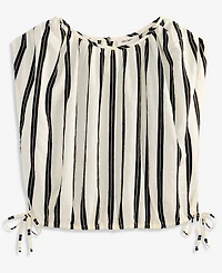 On 34th Women's Emma Striped Side-Tie Crop Bubble Top, Macy's Exclusive