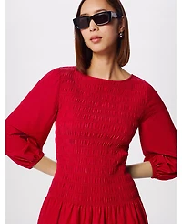 Whistles Women's Smocked Bodice Midi Dress