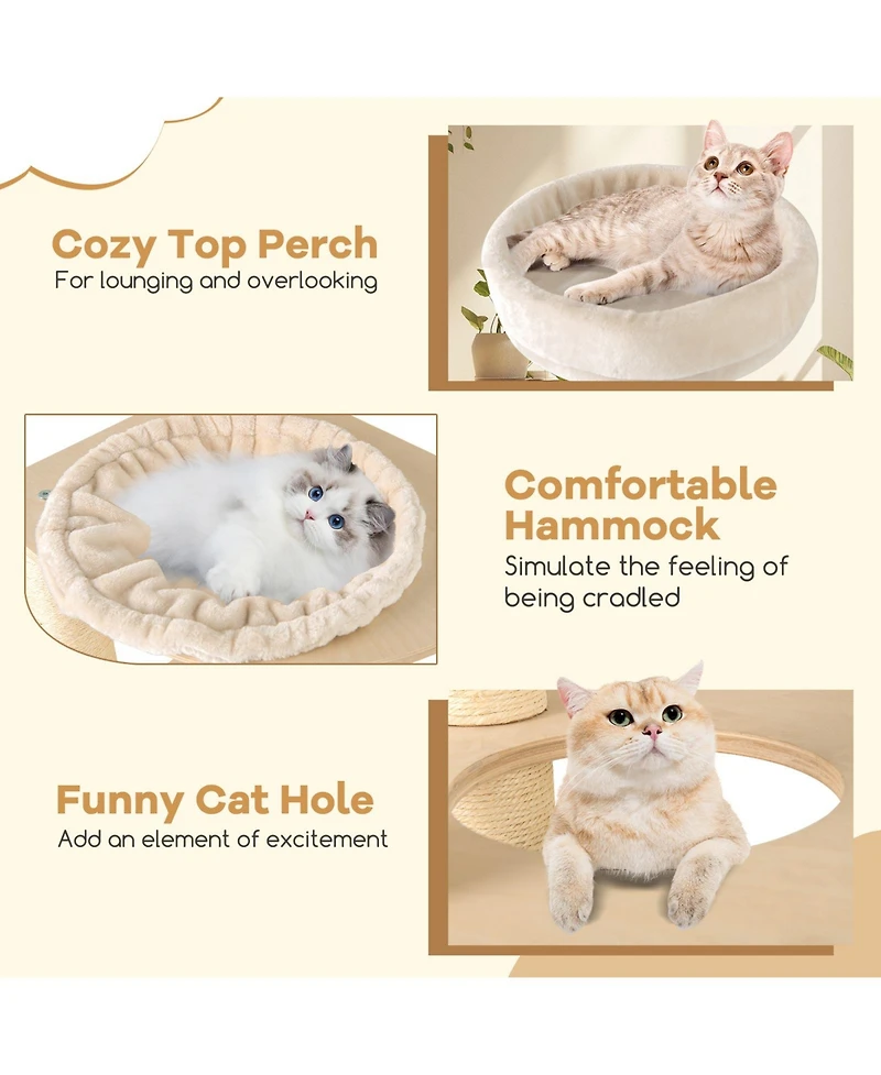 Cozito Cat Tree with 2-Story Condo and Sisal Scratch Posts